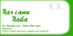 mariann maka business card